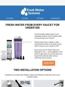 Filtered water anywhere in your RV ??