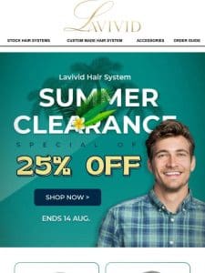 Final Summer Markdowns   25% Off!