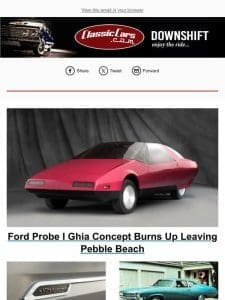 Ford Probe I Ghia Concept Burns Up Leaving Pebble Beach