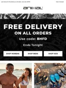 Free Delivery Ends Tonight!