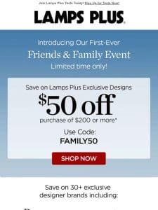 Friends & Family $50 Off Coupon – Limited Time