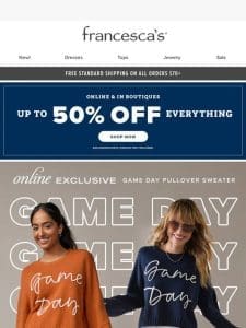 Get Game Day Ready with up to 50% Off