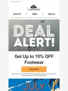 Get Up to 15% OFF Footwear