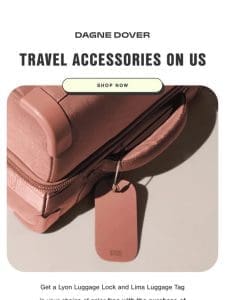 Get a travel lock + luggage tag on us.