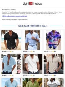 Get the Best Prices on Men’s Shirts， —， in Our Exclusive Sale