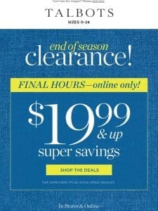 Goodbye， $19.99 Super Savings!