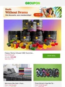 Happy Hemp Infused CBD Gummies Broad Spectrum CBD Gummies for Sleep and More