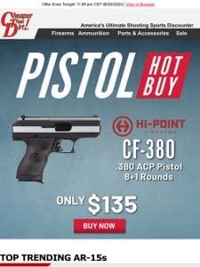 Hot Pistol Buy – Only $135 This Weekend!