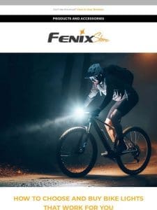 How to choose Bike Lights that work for you.