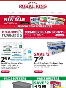 Huge Savings on Home Essentials! Water， Storage Totes， Paper Towels & More!