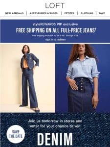 In stores tomorrow: Win a FREE denim haul!