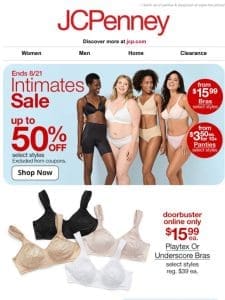 Intimates Sale • Bras from $15.99