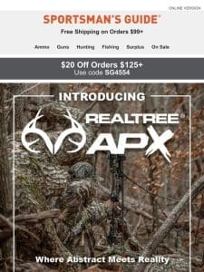 Introducing NEW Realtree APX Camo | $20 Off $125+