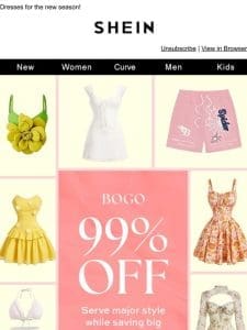 It’s Time: BOGO 99% OFF!