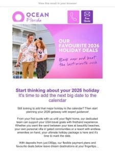 It’s time to book your 2026 holiday ✈️