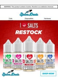 ?? ?JUST RESTOCKED: I ?? SALTS Juice!