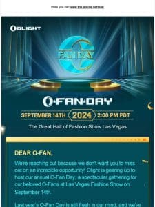 Join Us at the O-Fan Day Celebration!