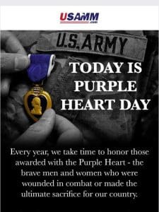 Join us in honoring Purple Heart Day