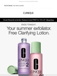 LAST DAY. Get your free Clarifying Lotion with $65 purchase.