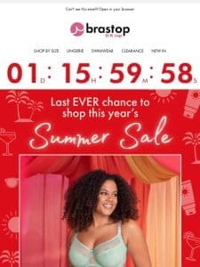 Last Chance to shop SUMMER SALE