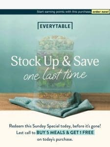 Last chance to stock up and save!