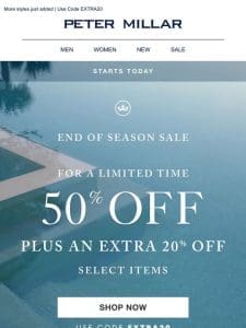 Limited Time: 50% Off Sale， Plus An Extra 20% Off