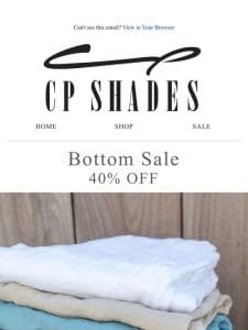 Linen Bottom Sale – 40% OFF