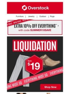 Liquidation Deals on Clothing Starting at $19