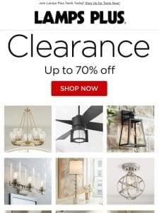 Look No Further: Up to 70% Off Clearance Items!