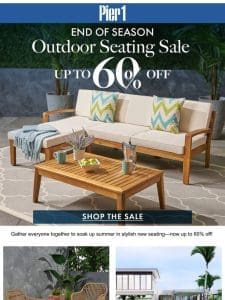 Make Room for All: Outdoor Seating Up to 60% Off!