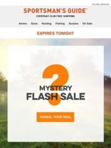 Mystery Flash Sale Expires Tonight