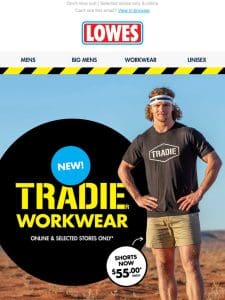 NEW IN: Tradie Workwear from $55*