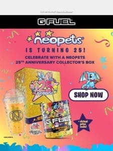 Neopets 25th Anniversary Collector’s Box & 30% OFF Star Fruit & Bubble Gum Tubs!