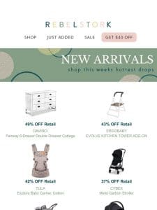 New Arrivals from Bugaboo， Cybex， Ergobaby and more! ?