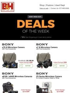 New Deals on Cameras， Tripods， Computers， Headphones & More!