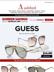 New Guess Shades Just Landed!