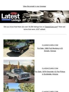 New listings available on ClassicCars.com!