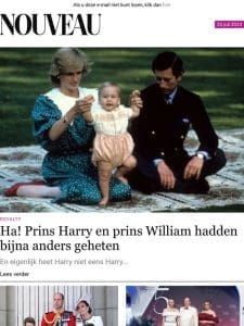 Nouveau | Ha! Prins Harry en prins William hadden bijna anders geheten