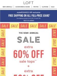 Now on SUPER sale: 60% off sale tops