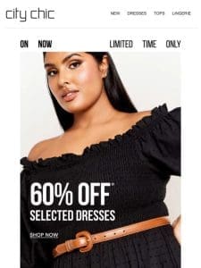 On Now: 60% Off* Selected Summer Dresses