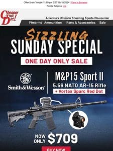 One Day Special – M&P15 Sport II AR-15 with Vortex Red Dot