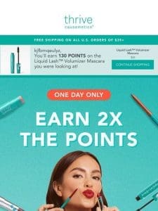 Only A Few Hours Left to Earn Double Points!