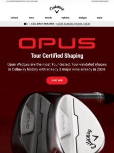 Opus Wedges Come With Tour Validation