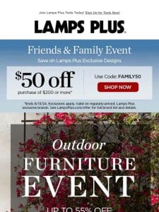 Outdoor Furniture Event – Up to 55% Off