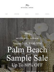 Palm Beach Sample Sale – New Items Added Daily!