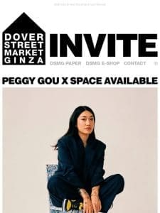 Peggy Gou x Space Available launches Thursday 25th July at Dover Street Market Ginza