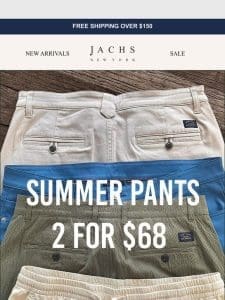 Pick 2 for $68! Summer Pants Bundle