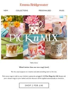 Pick n Mix — 2 Mugs for £40