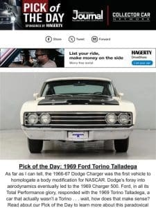 Pick of the Day: 1969 Ford Torino Talladega