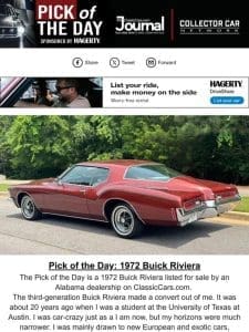 Pick of the Day: 1972 Buick Riviera